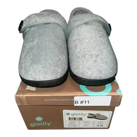 Glolily Womens Gray Kelly Slippers, Size 9M - Picture 7 of 7